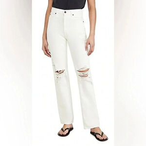 SLVRLAKE London White Destructed Jeans